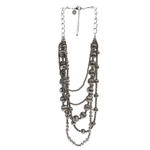 Silver Melon Layered Necklace