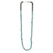 Melon Bead & Turquoise Chunk Necklace