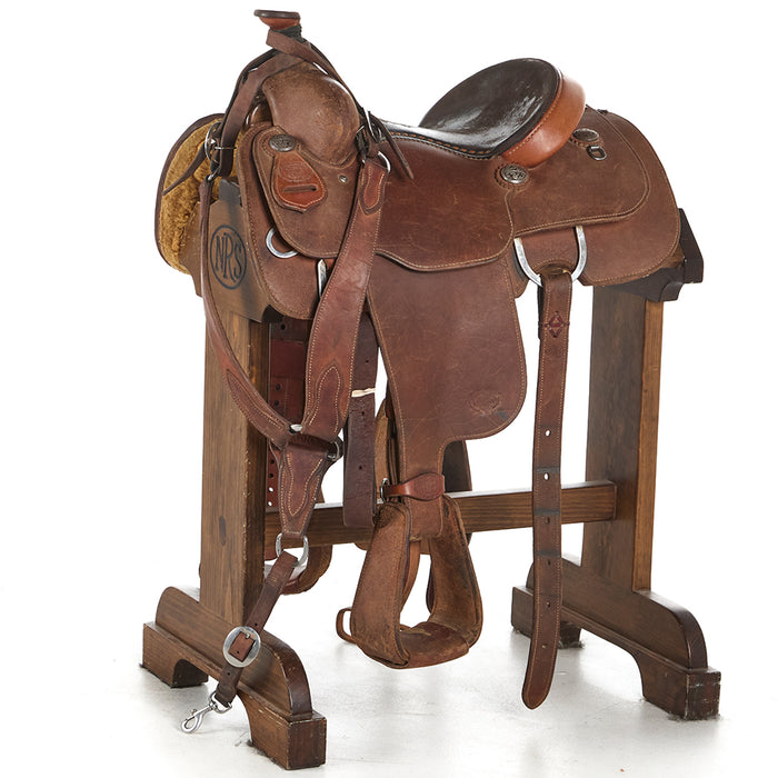 Used Roughout 13.5in Calf Roping Saddle
