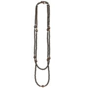 Faux Navajo Pearl with Gold Necklace