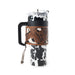 Wide Wyoming Black Cow Print Tumbler