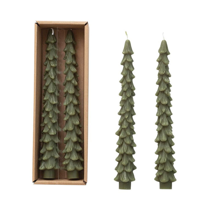 Green Unscented Tree Candles