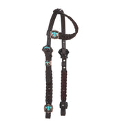 Turquoise Thunderbird Braided Single Ear Headstall