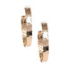 Gold Hammered Hoop Earrings