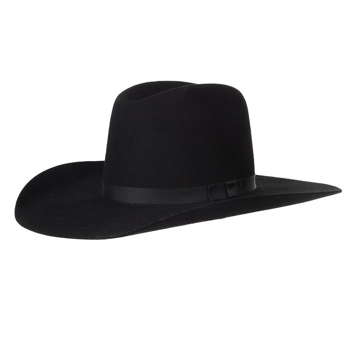 Kid's Black Cowtown 4in Brim Wool Hat