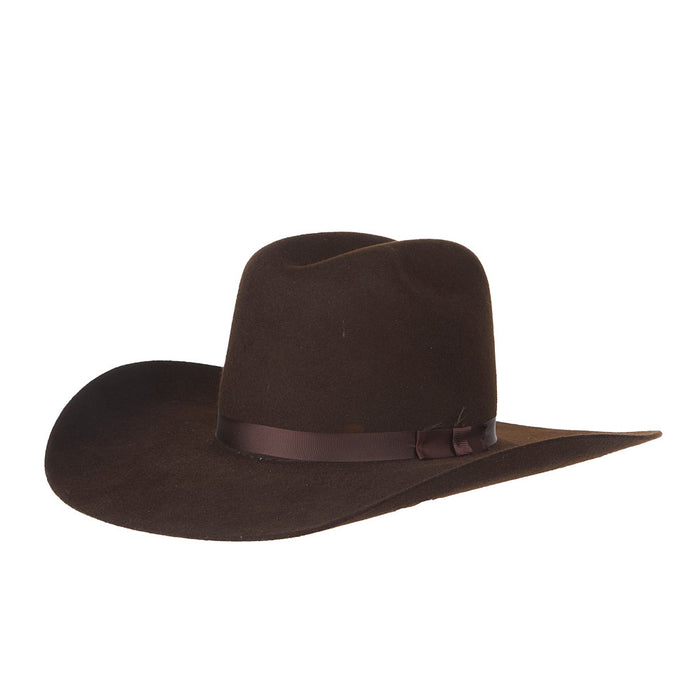 Kid's Chocolate Cowtown 4in Brim Wool Hat