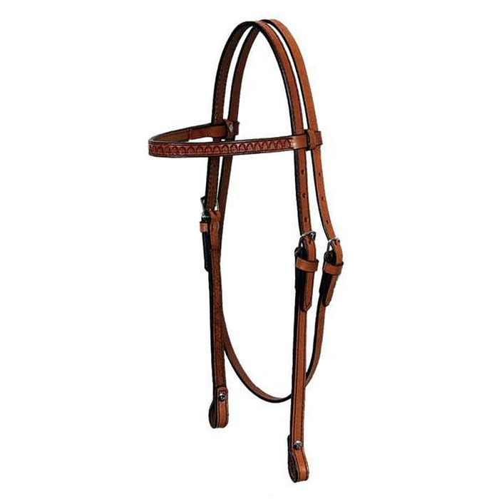 Browband Shell Tooled Headstall