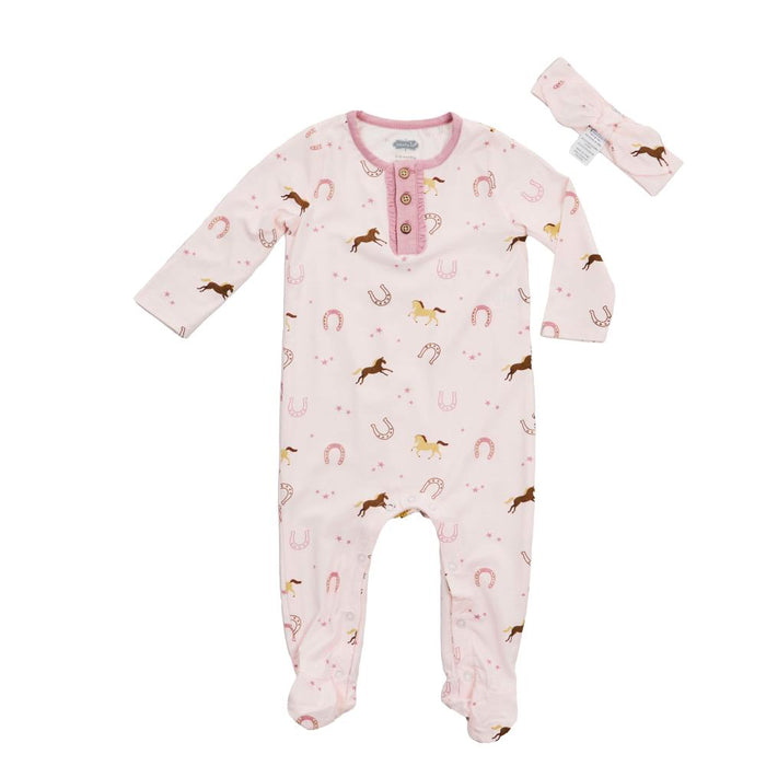 Girl's Pink Horseshoe Sleeper
