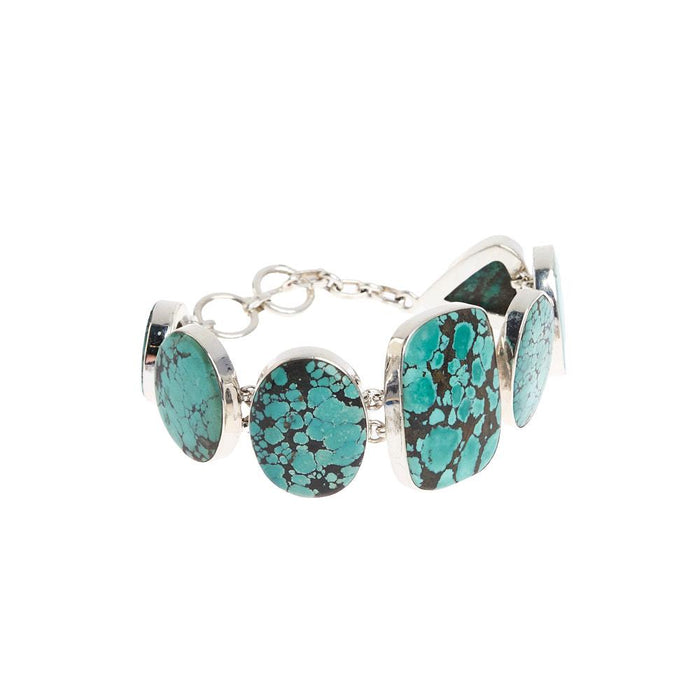 Turquoise Nugget Freeform Link Bracelet