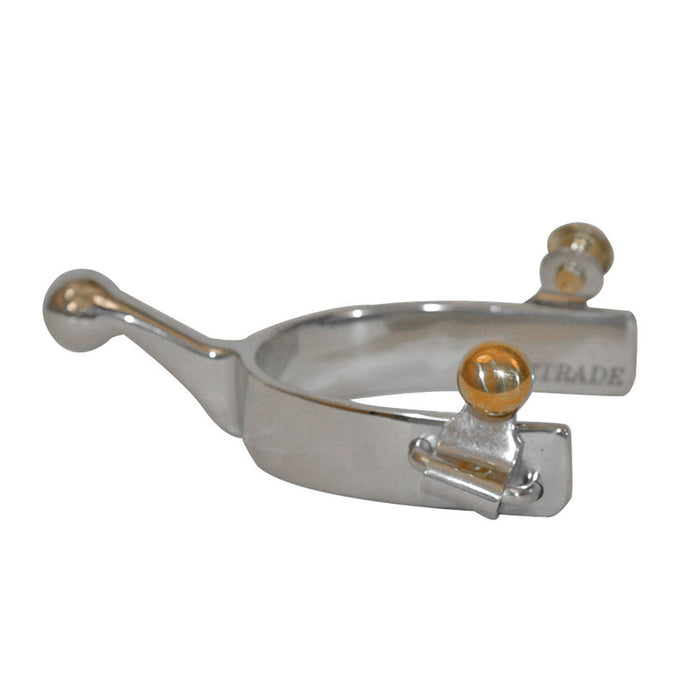 Stainless Steel Humane Ball End 3/4 Band 1" Shank Spurs