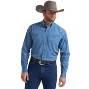 Men's Plaid George Strait Blue Shirt