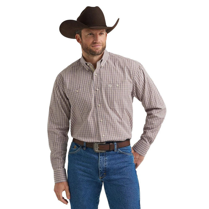 Men's George Strait Stone Plaid Shirt