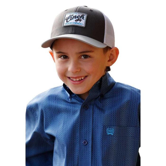Boy's Brown Logo Patch Cap
