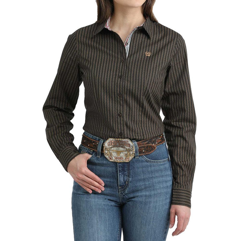 Women's Brown Print Shirt