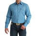 Men's Modern Fit Blue Floral Print Shirt