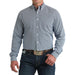 Men's Modern Fit Blue Print Shirt