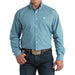 Men's Blue Long Sleeve Button Shirt