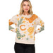 Women's Oatmeal Cowgirl Jacquard Pullover Sweater