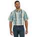 Men's Turquoise Plaid Performance Shirt