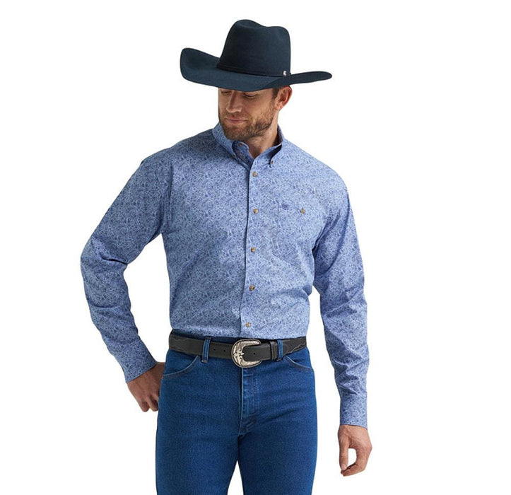 Men's Classic Blue Paisley Shirt