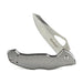 ARIAT Engraved Shield Text Logo Smooth Blade Folding Knife Grey 3.5
