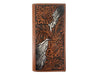 Checkbook Floral Embossed Brown