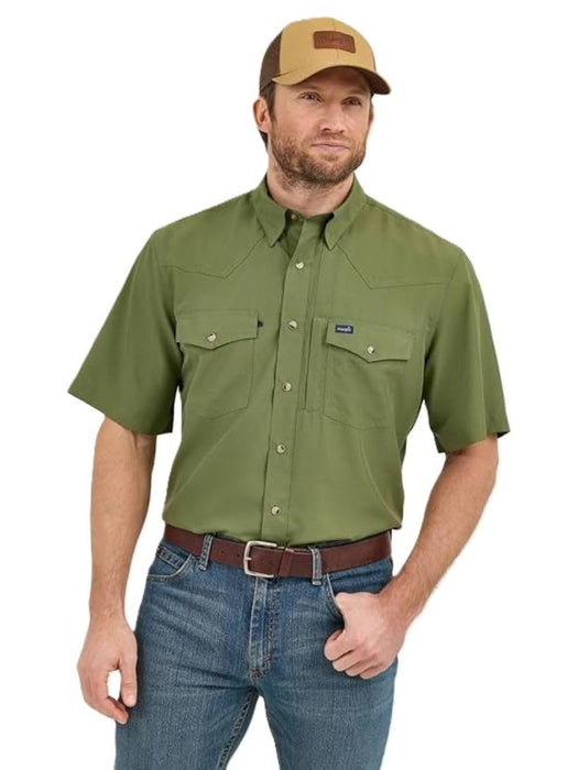 Men's Green Western Performance Shirt