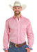 (WSL Mens Rose Paisley Jacquard Shirt Rose M