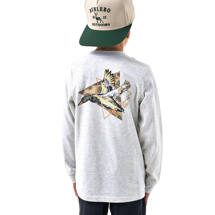 Youth Pintail Triangle Duck Grey Long Sleeve Tee Shirt