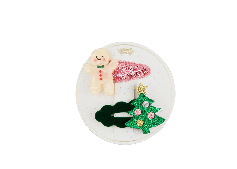 Girl's Gingerbread Man Hair Clips