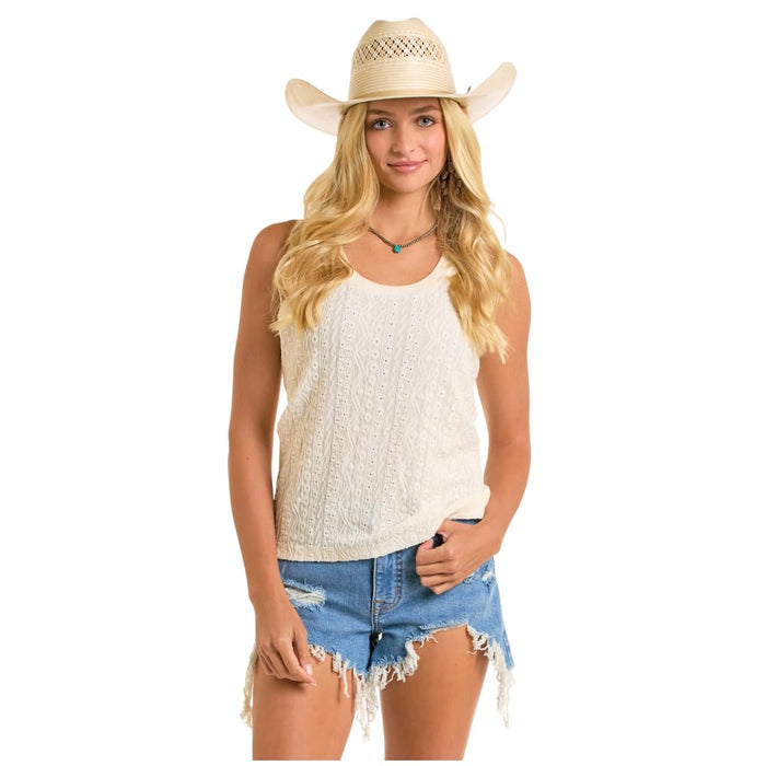 Women's Raised Knit Design Tank