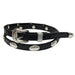 Genuine Leather Hatband with Oval Silver Conchos