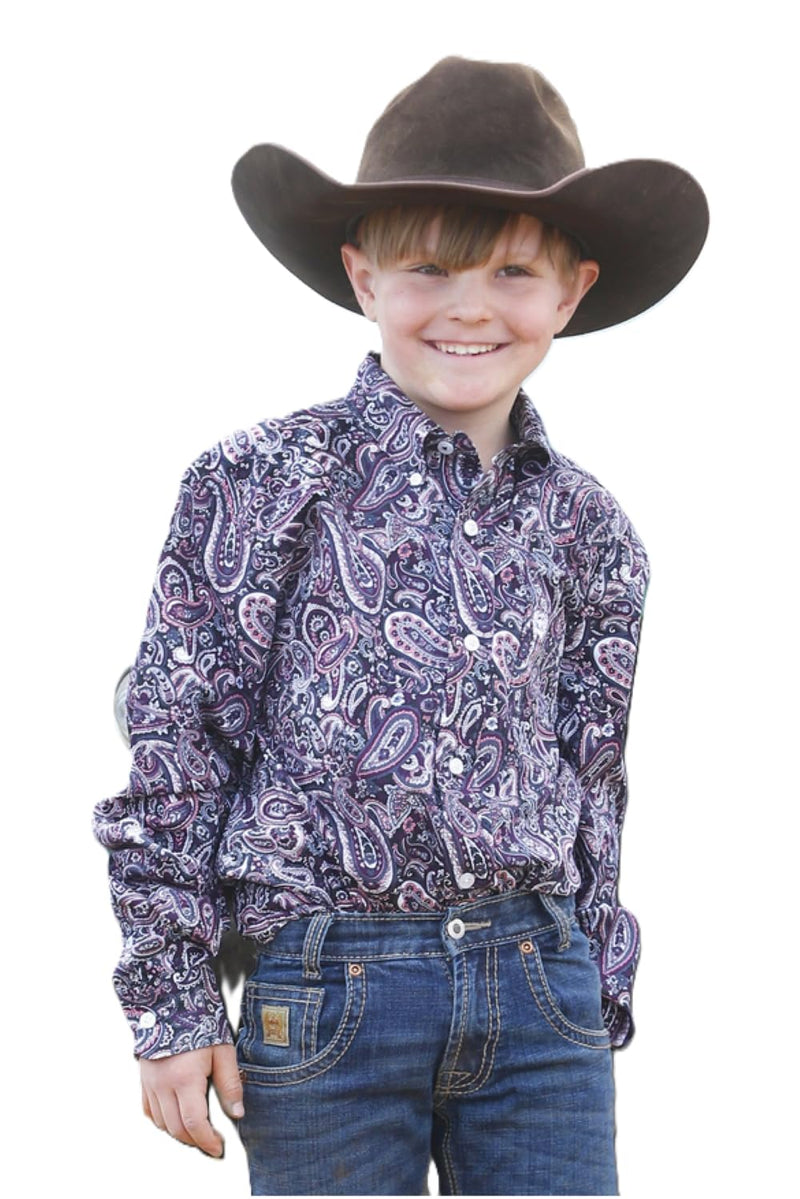 Boys Mulberry Paisley Shirt