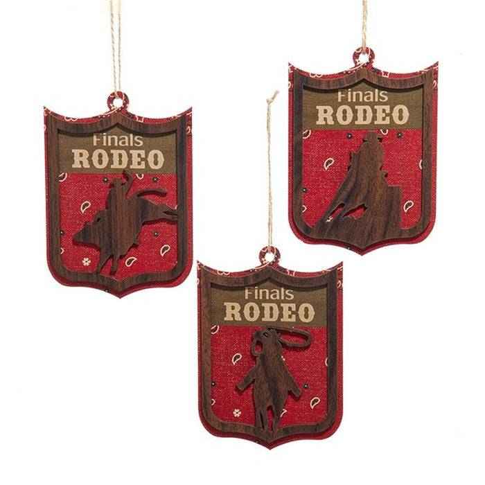 Woodend Barrel Racer Back Number Ornament 3 Assorted
