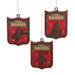Woodend Barrel Racer Back Number Ornament 3 Assorted