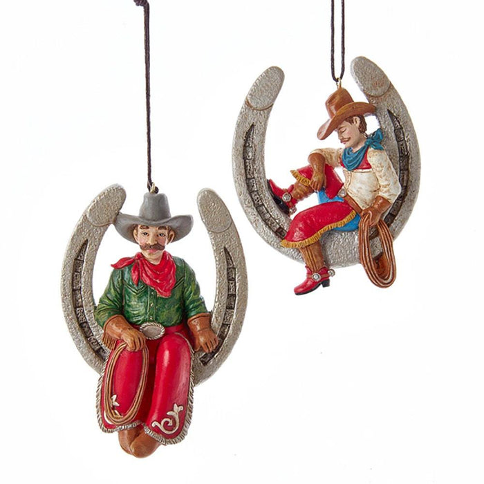 Weern Horoe with Cowboy Ornament