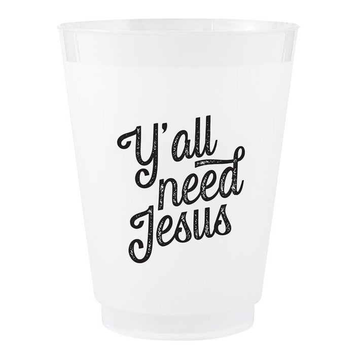 16oz Reusable Frosted Need Jesus Cup