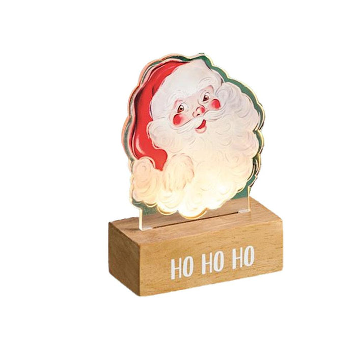Ho Ho Ho Santa Acrylic Light Up Sitter