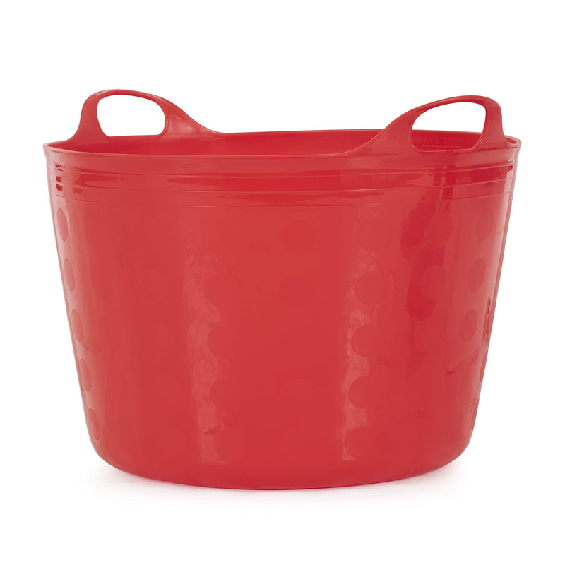 Products F16-RD 16 Gallons Outdoor Carry Flex Tub Storage Bin Container Tote Tubs Bucket with Carrying Handles Red