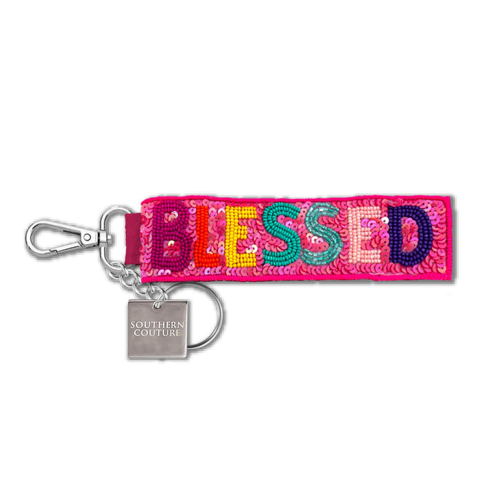 Novelty Beaded Keychain Accessory For House and Car Keys Blessed