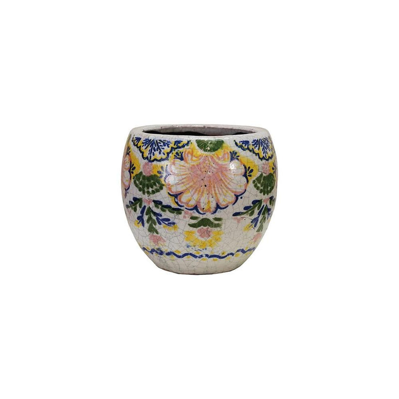 Terra-cotta Crackle Glaze Planter