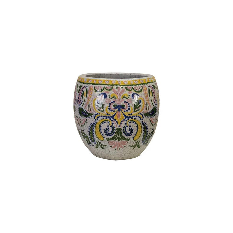 Floral Terra-cotta Planter