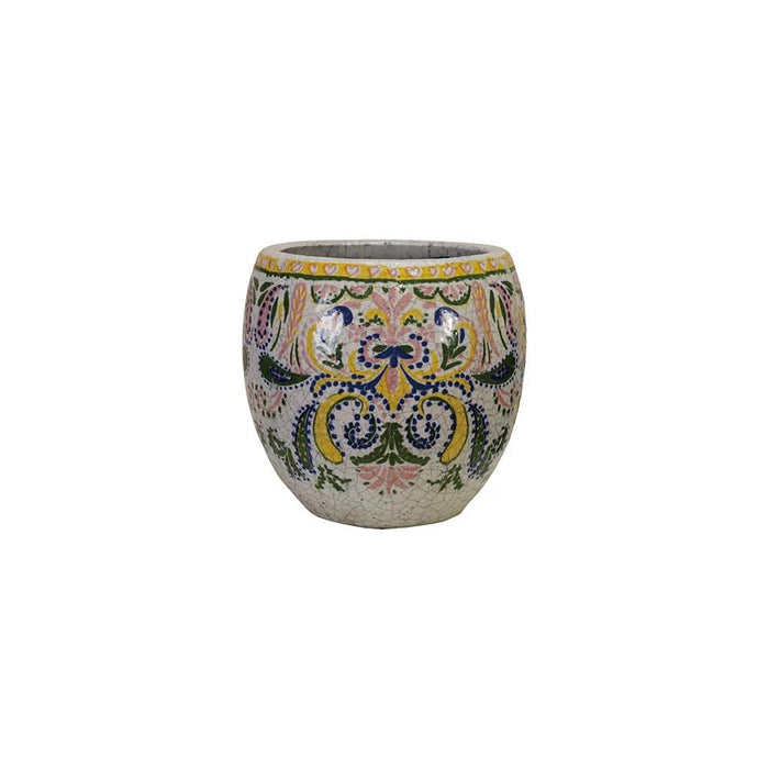 Floral Terra-cotta Planter