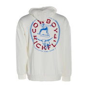 Men's Vintage White Cowboy Kick Flip Hoodie