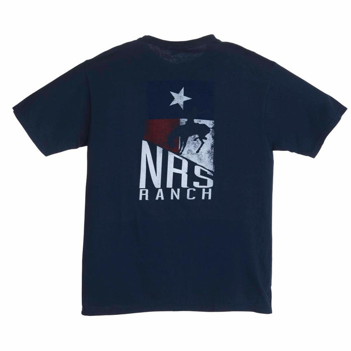 Texas Flag Stacked Logo Navy Tee Shirt