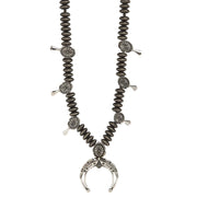 Faux Pearl Squash Blossom Necklace