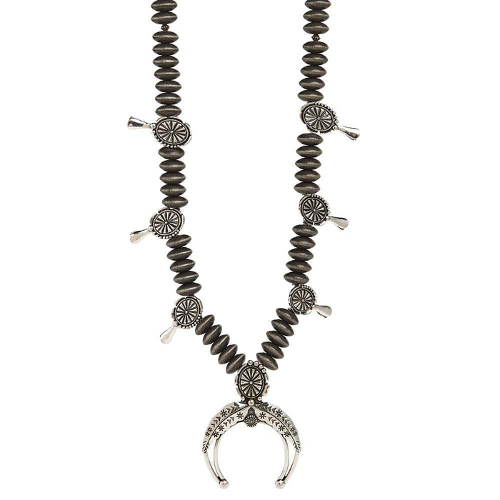 Faux Pearl Squash Blossom Necklace