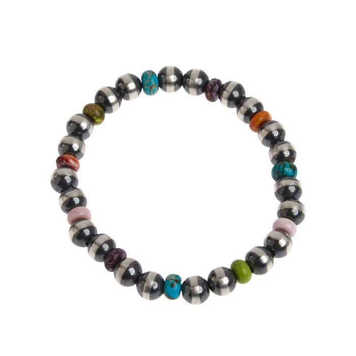 Navajo Pearl with Stone Bracelet