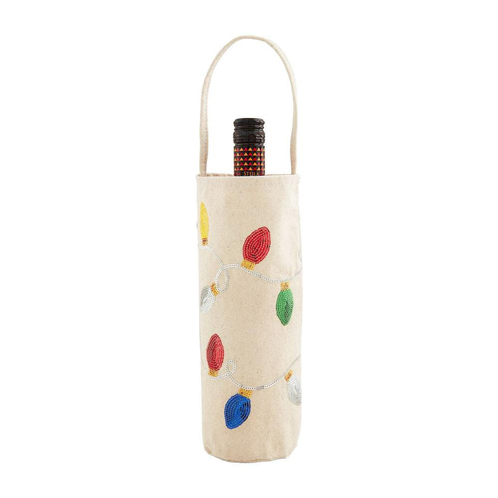 Christmas Lights White Wine Bag