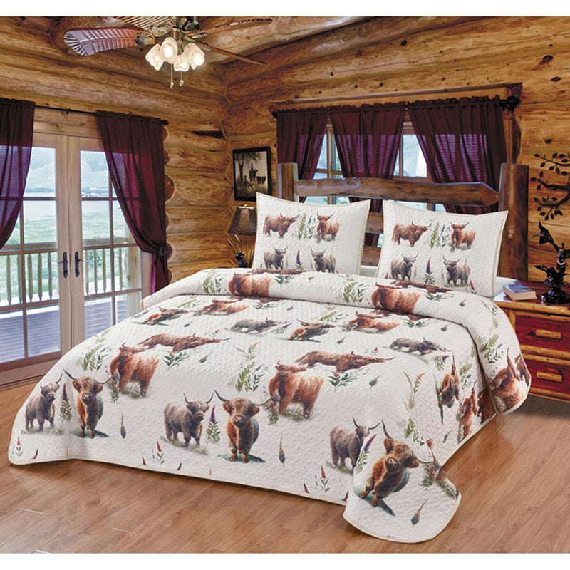 Highland Cow Quilt Set -Queen